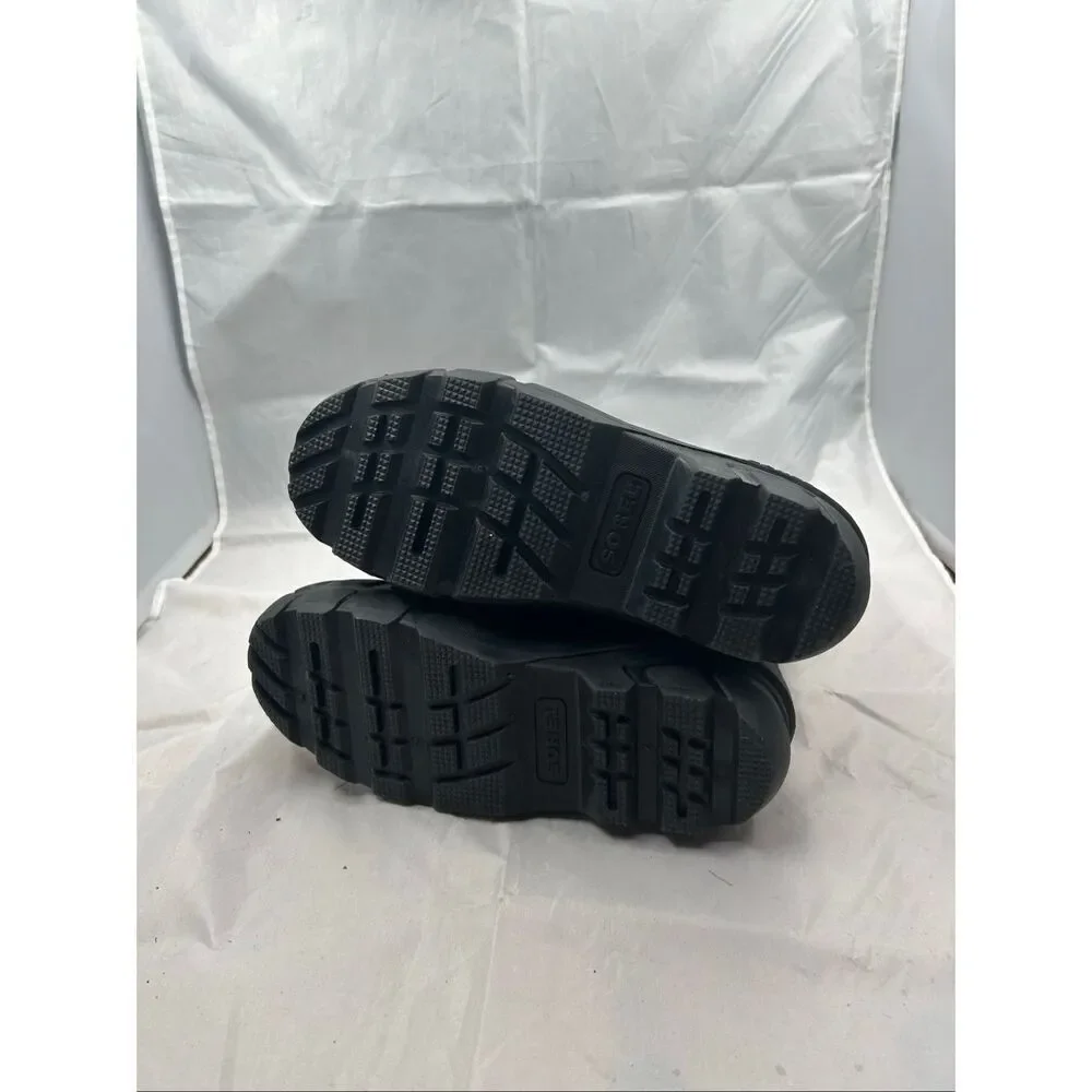 Sorel Winter Snow Boots Black Red Waterproof Thermal Size 6 Women